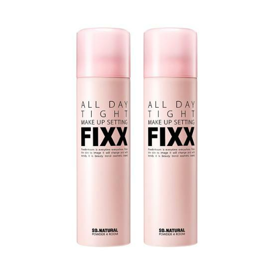 【So Natural】ALL DAY TIGHT MAKE UP SETTING FIXX 75ml + Coating Gel Fixer 15ml  OR  120ml + 120ml