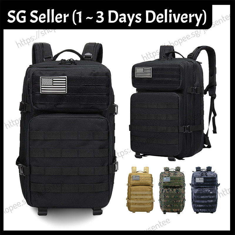?SG Seller!!? Army Bag / Hiking Backpack | 45L Large Size | Spine Protection Bag | Best Outdoor