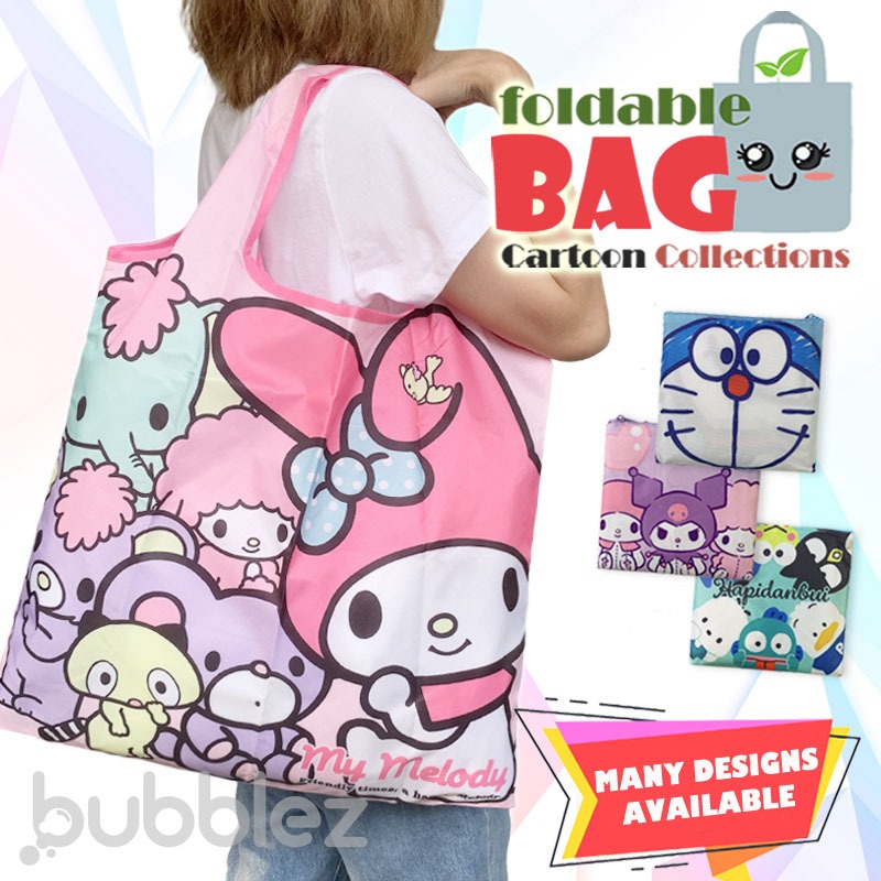 Foldable Recycle Bag / Tote Grocery Bag / Eco / Reusable / Shopping Bag / Waterproof