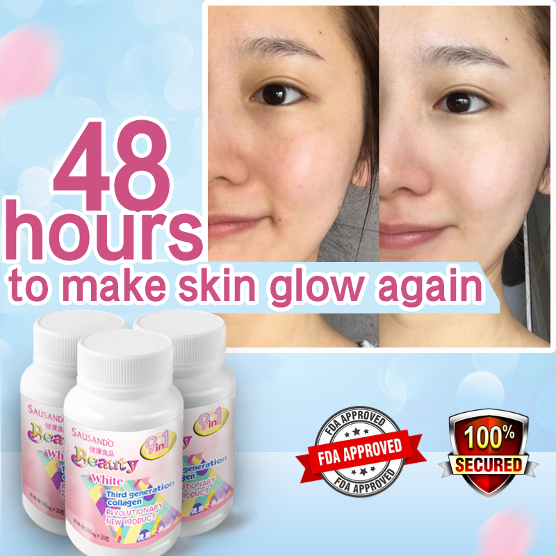SAUSANDO*Japan genuine type III collagen, collagen glow, glutathione ,whitening supplement ,anti-aging, buy 5 get 1 free